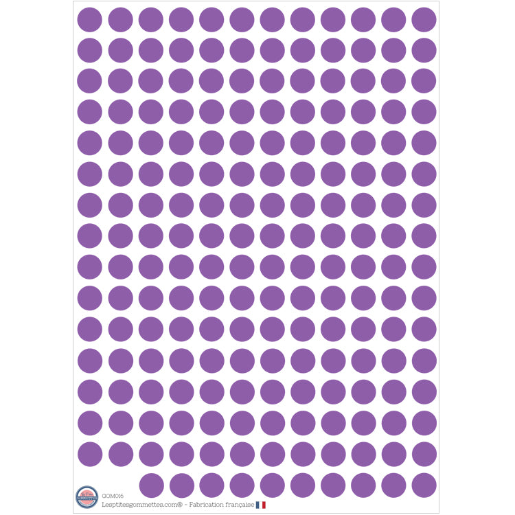 190 gommettes rondes ∅1cm Violet image 0