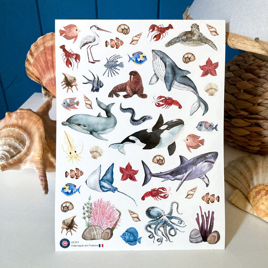 44 autocollants Animaux aquatiques image 1