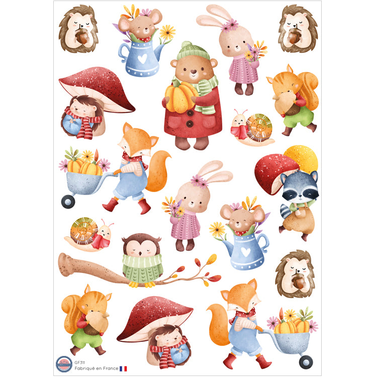 18 autocollants Animaux d'automne image 0