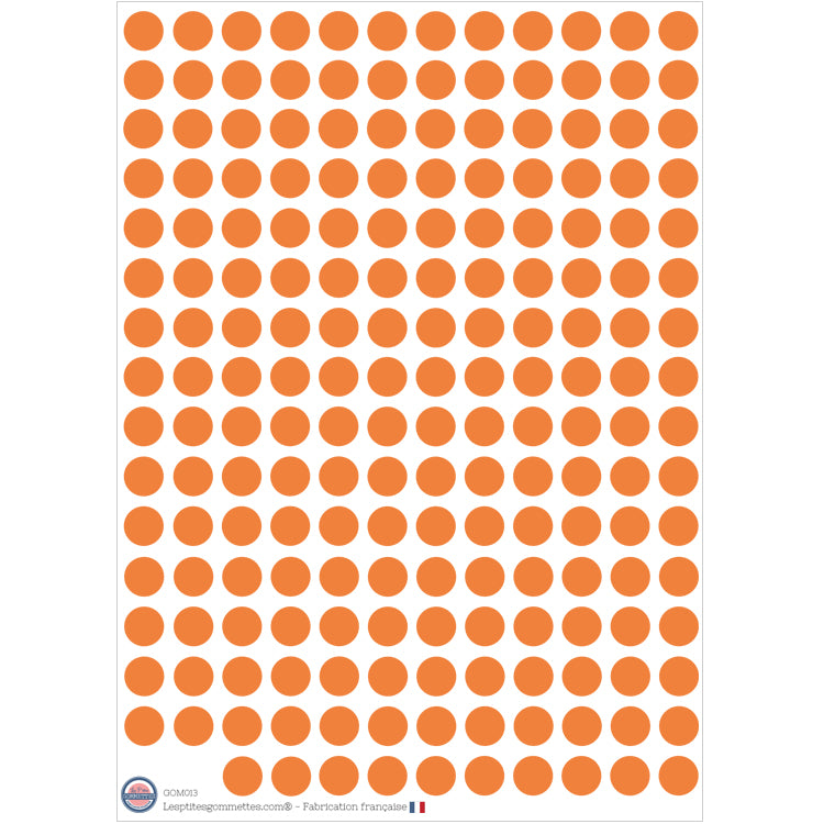190 gommettes rondes ∅1cm Orange image 0