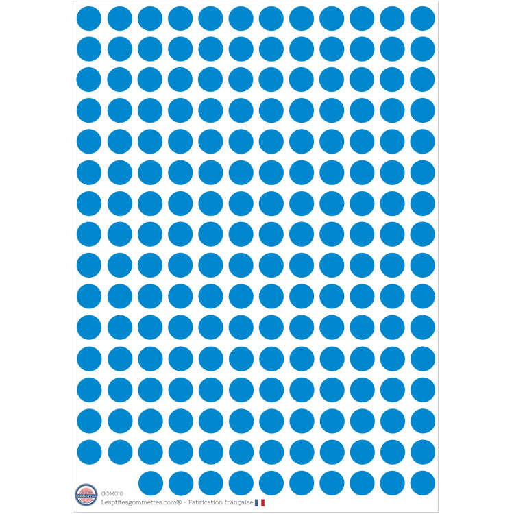190 gommettes rondes ∅1cm Bleu image 0