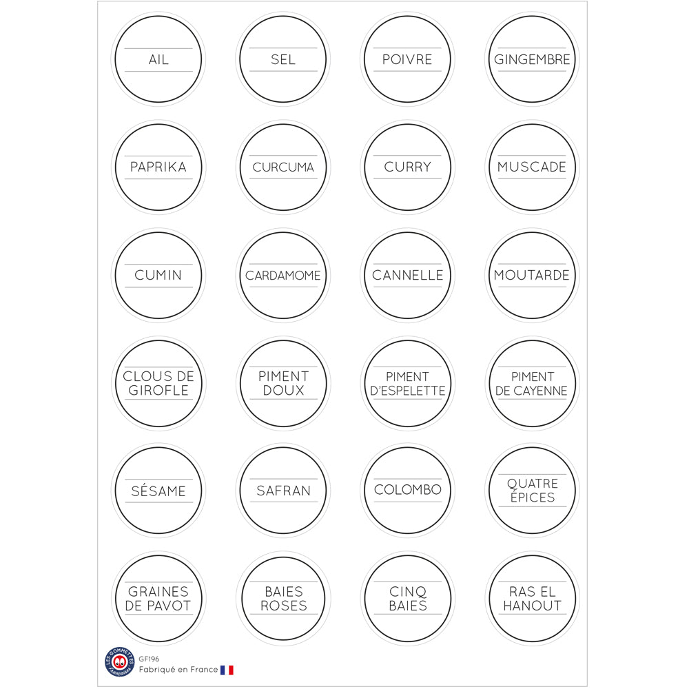 24 étiquettes bocaux Épices image 0
