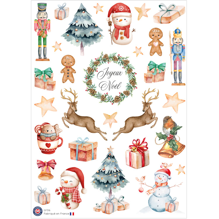 30 autocollants de Noël image 0