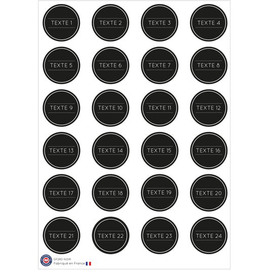 24 autocollants Bocaux à personnaliser