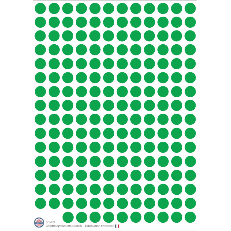 190 gommettes rondes ∅1cm Vert image 0
