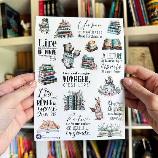 20 autocollants Amour des livres image 1