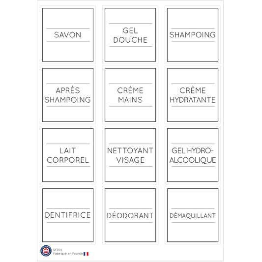 12 étiquettes Produits cosmétiques image 0