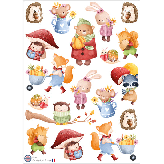 18 autocollants Animaux d'automne image 0