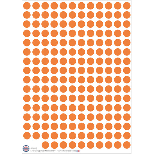 190 gommettes rondes ∅1cm Orange image 0