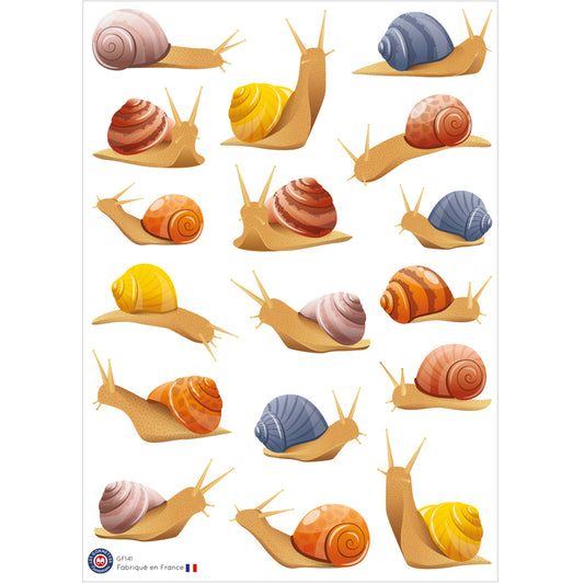 17 autocollants Escargots image 0