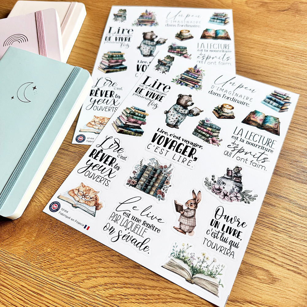 20 autocollants Amour des livres image 2