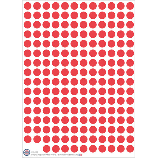 190 gommettes rondes ∅1cm Rouge image 0