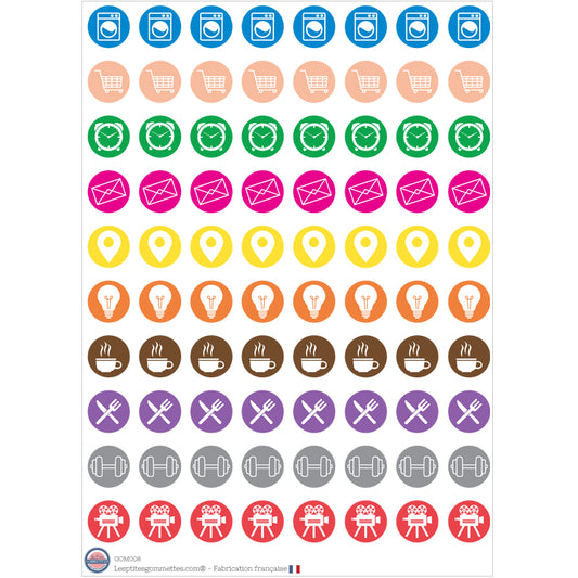 80 gommettes Organisation multicolore image 0