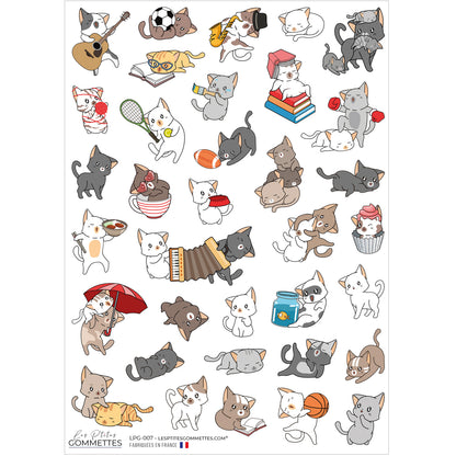 35 autocollants Chats kawaii image 0