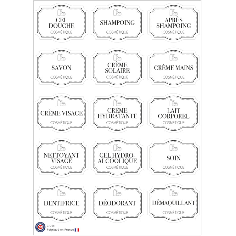 15 autocollants rétro Cosmétique image 0
