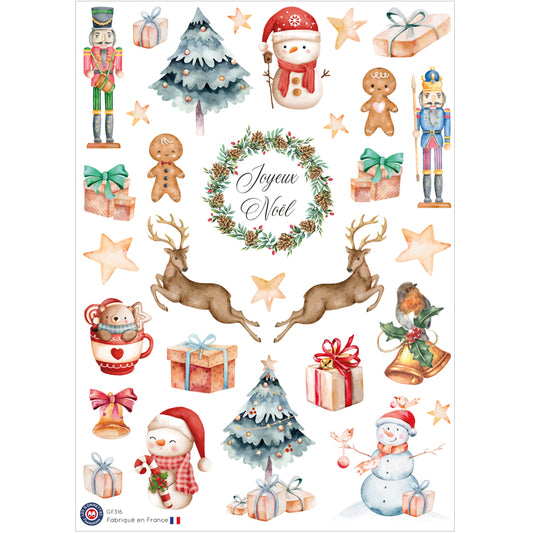30 autocollants de Noël image 0