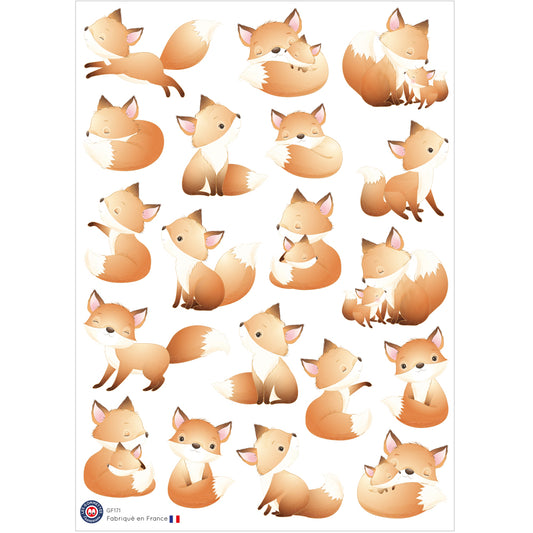 19 autocollants Renards image 0