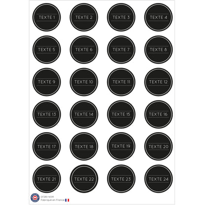 24 autocollants Bocaux à personnaliser