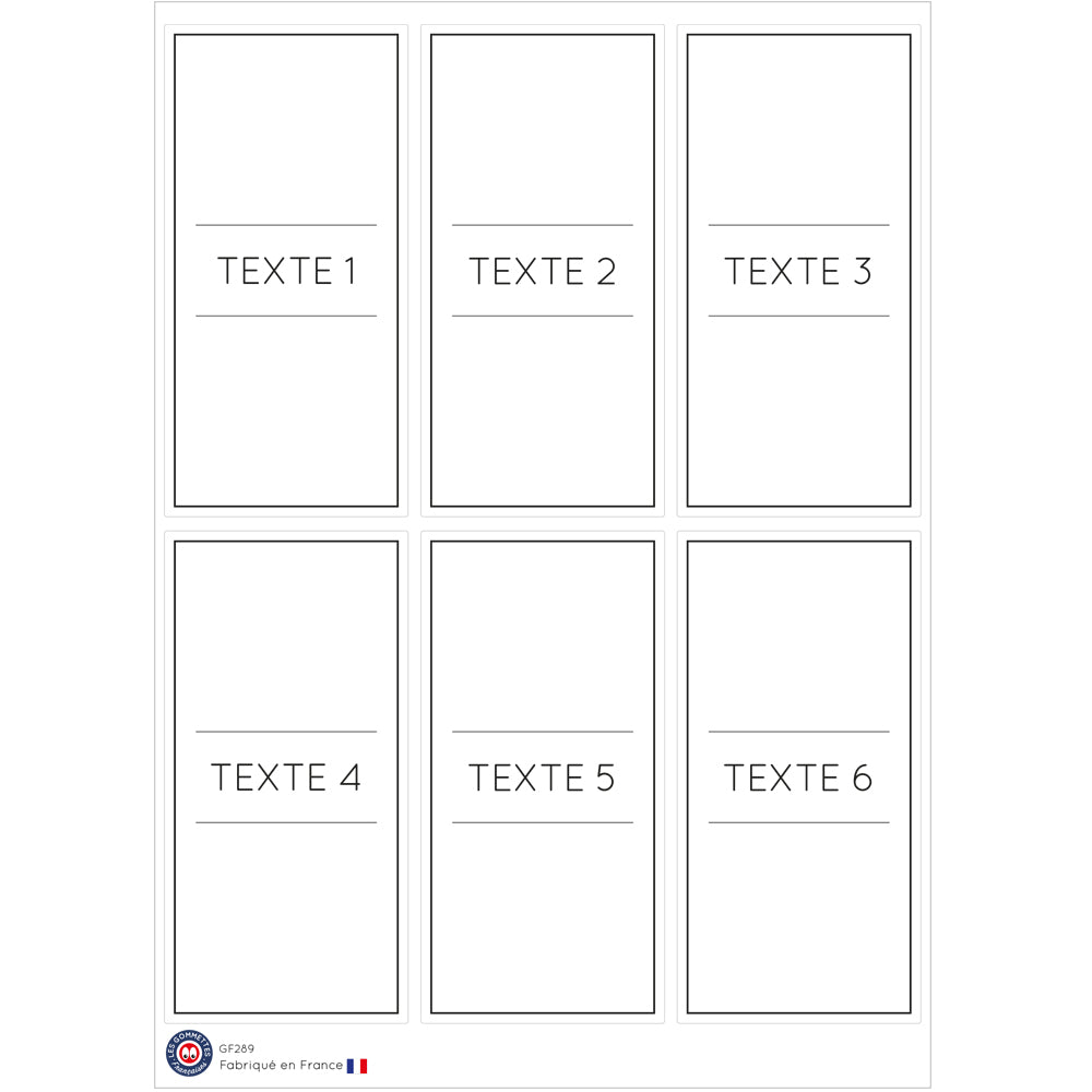 6 autocollants Bocaux à personnaliser