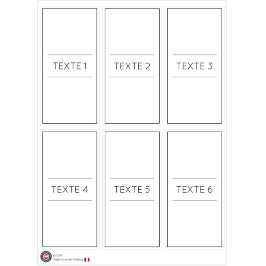 6 autocollants Bocaux à personnaliser