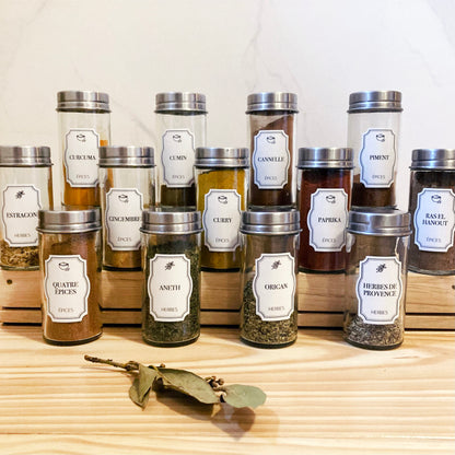 16 autocollants rétro Herbes aromatiques image 1
