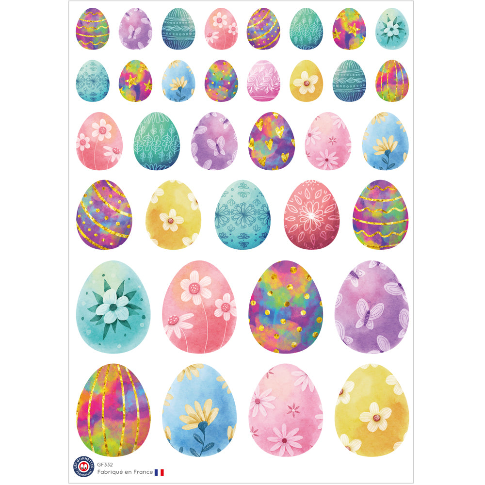 35 autocollants oeufs de Pâques image 0