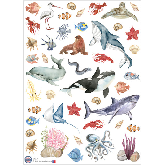 44 autocollants Animaux aquatiques image 0