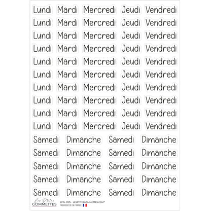 70 autocollants Jours de la semaine image 3