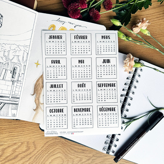 12 autocollants Calendrier 2026 image 1