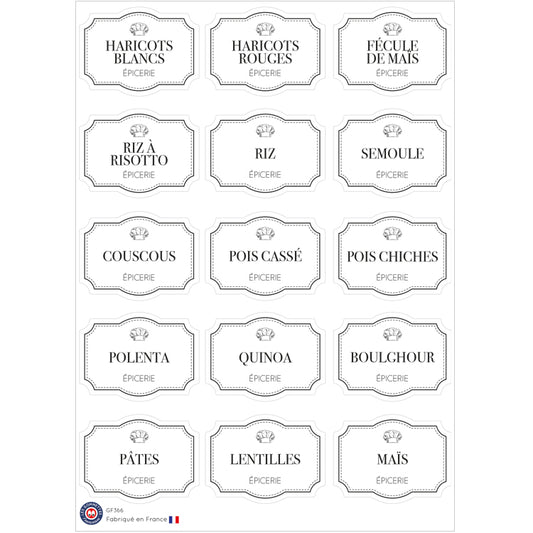 15 autocollants rétro Epicerie 2 image 0