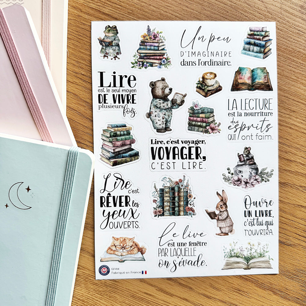 20 autocollants Amour des livres image 3