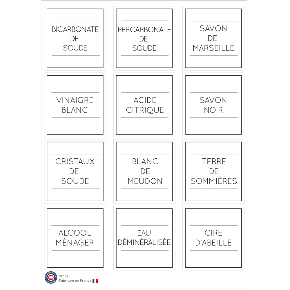 12 étiquettes Produits d'entretien 1 image 0