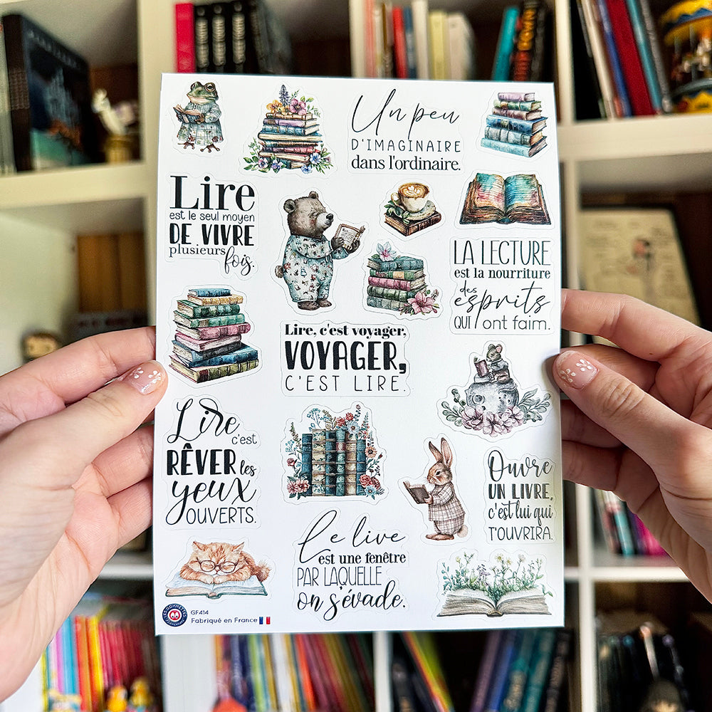 20 autocollants Amour des livres image 1