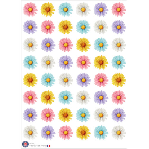 Autocollants Marguerites | Les P'tites Gommettes | Fabrication française