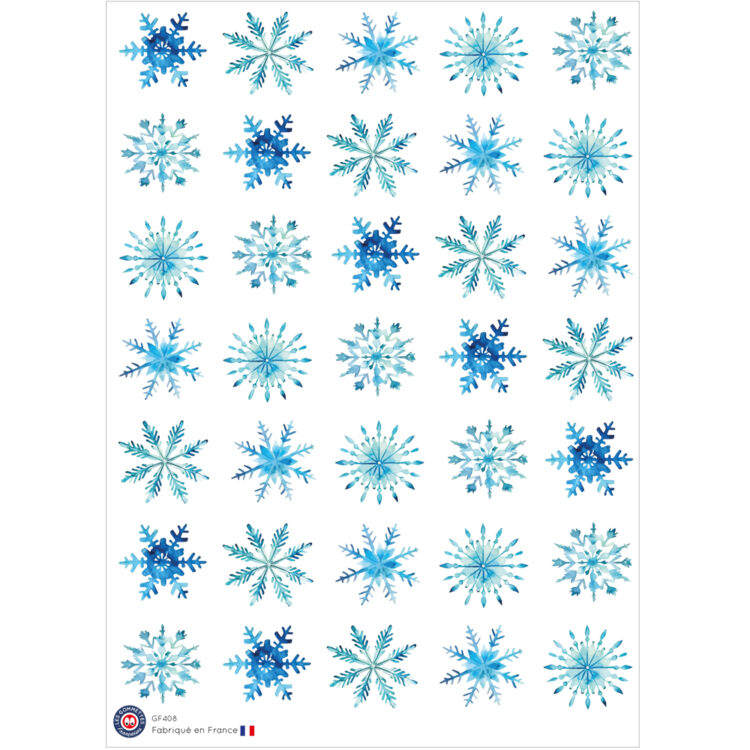 Autocollants Flocons de neige | Les P'tites Gommettes | Fabrication française
