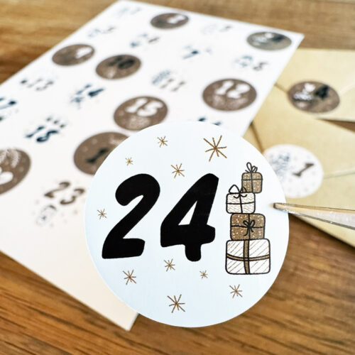 Autocollant numérotées Calendrier de l'Avent | Les p'tites Gommettes